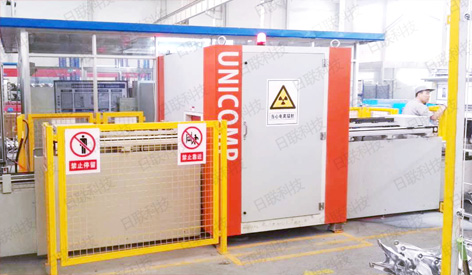 Unicomp en línea UCP160 NDT Sistema de rayos X aplicado para piezas de fundición FAW Audi Comprobación de calidad